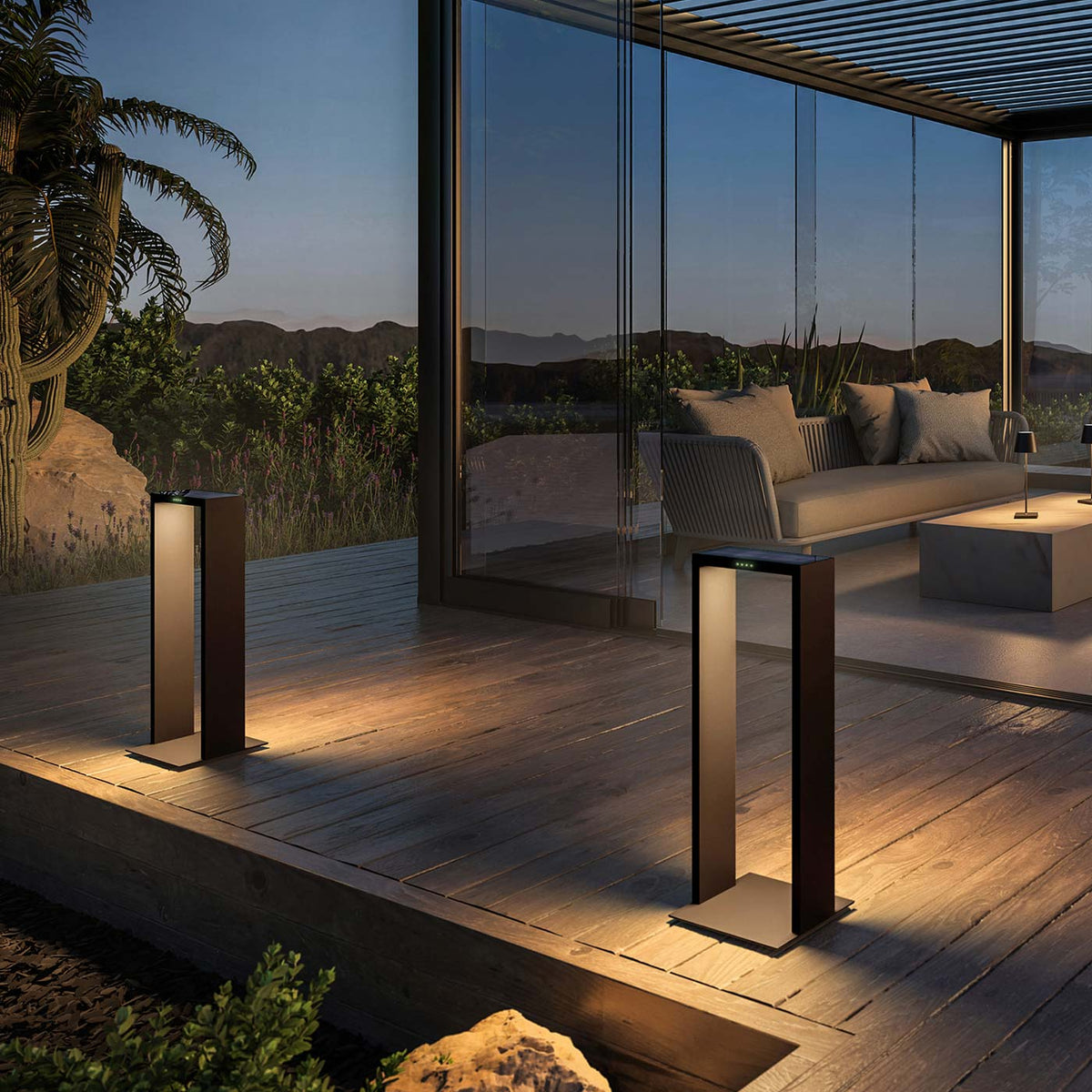 Klewe Axis Solarleuchte für Balkon und Terrasse