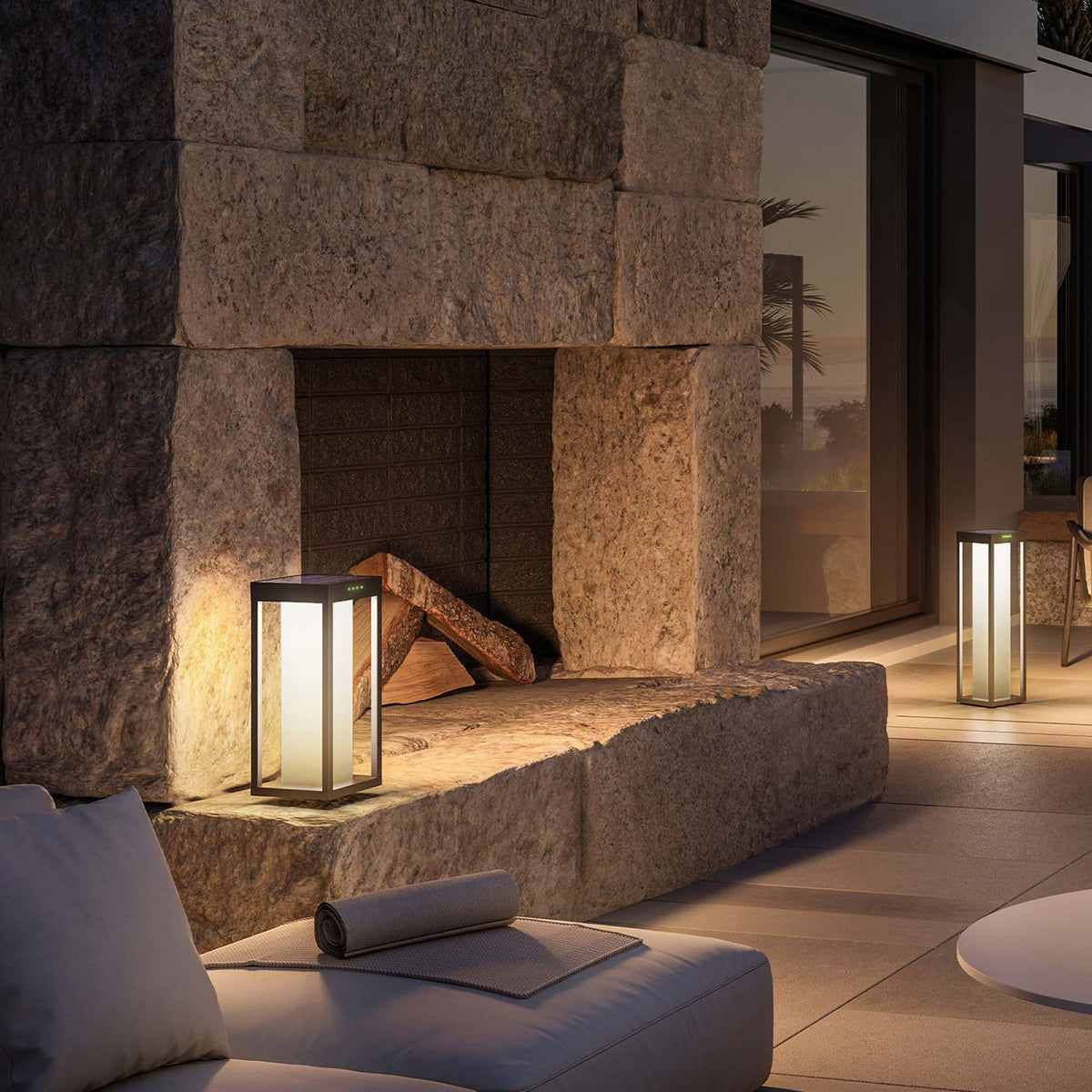 Klewe Radia Moon Solarlaterne für Balkon und Terrasse